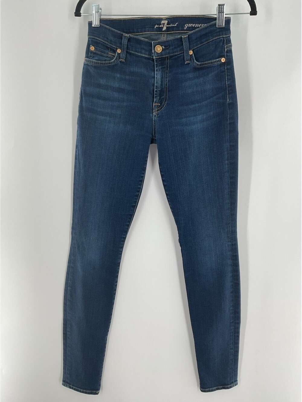 Seven For All Mankind Women’s Gwenevere Size 27 Dark Wash Skinny Jeans 131